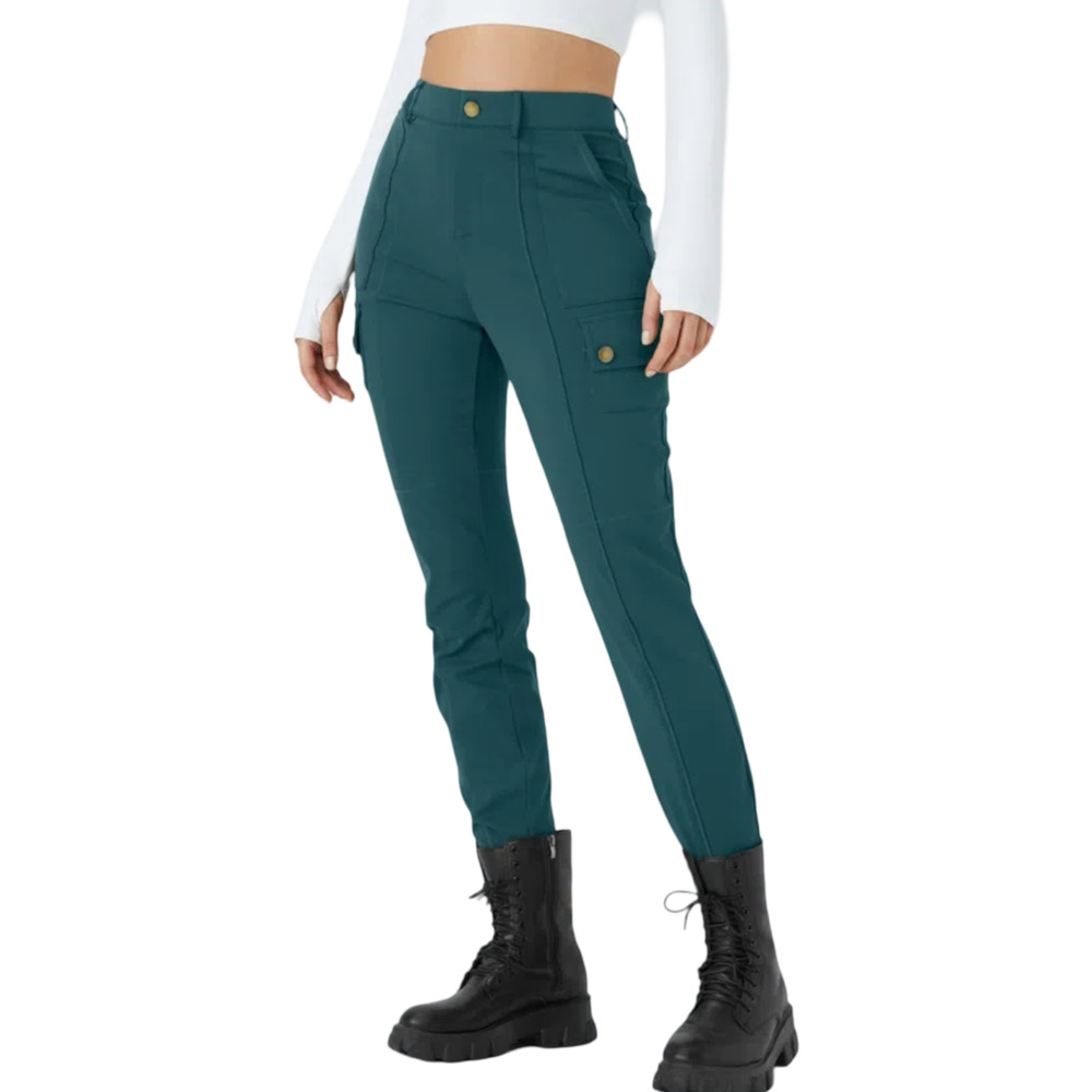 NEW Halara DayStretch High Waisted Skinny Cargo Pants Atlantic Deep SMALL Reg